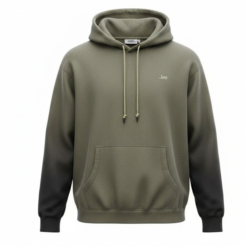 Ombre Dip Dye Hoodie Cotton Blend‎ Skater Large ...Lost Mens Olive Green